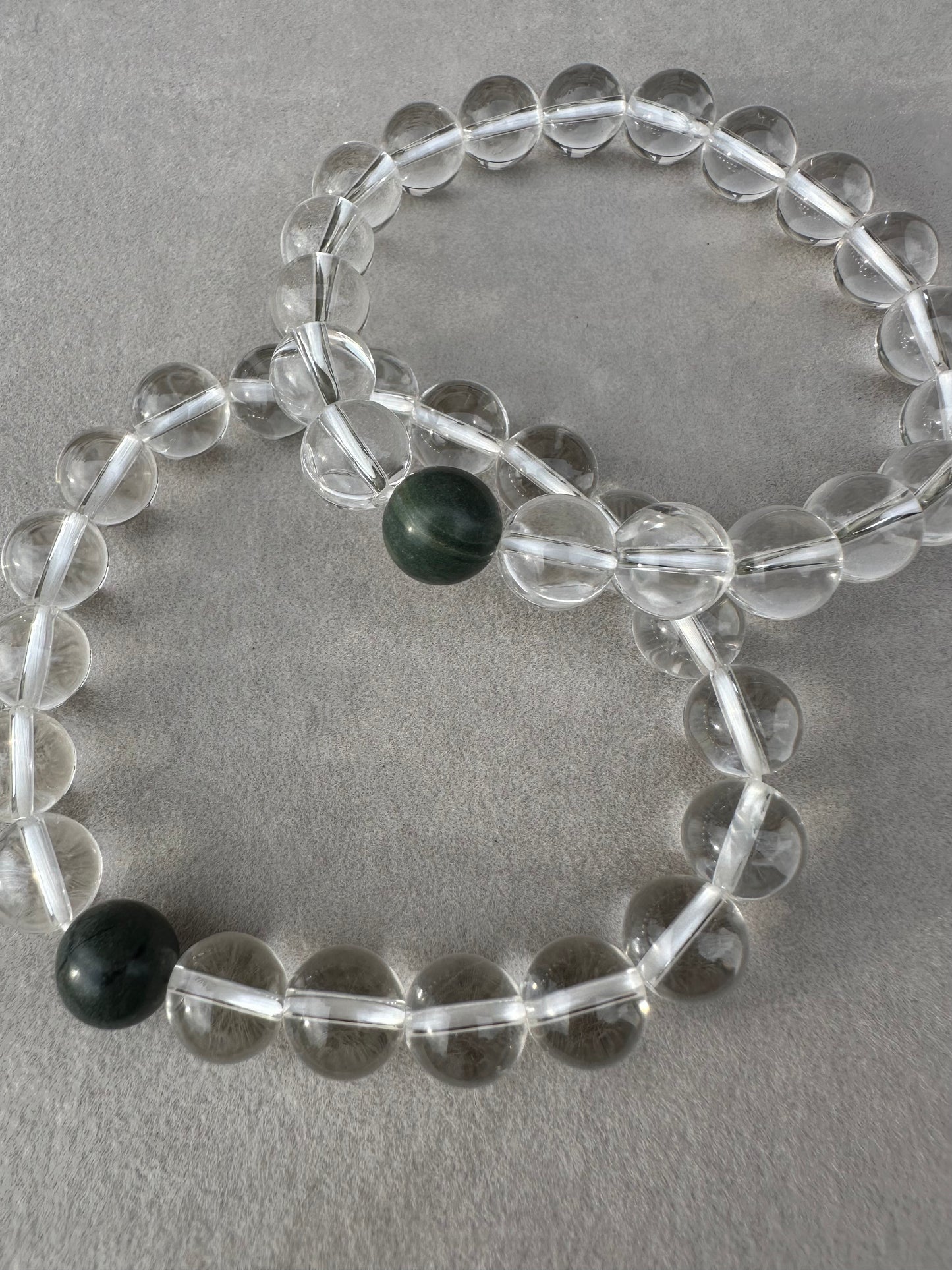 アオトラ × 水晶ブレスレット（10mm）