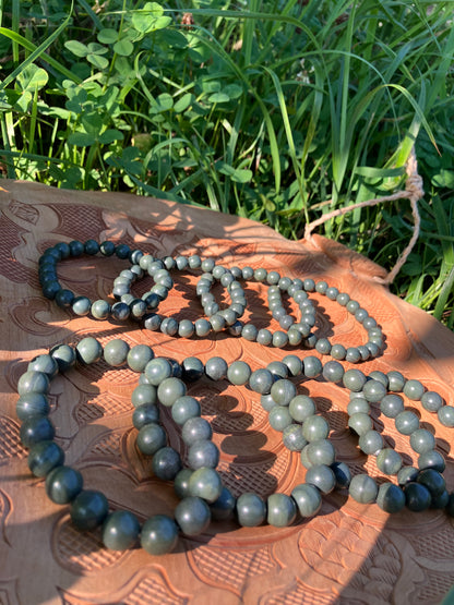 縄文のチカラ　アオトラ　10mmパワーストーンブレスレット